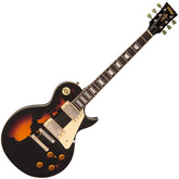 Vintage V100 Icon - Distressed Black Over Sunburst