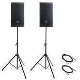 2x Audiophony Myos08A 8″ Active Loudspeaker - 700W RMS Inc Stands & Cables