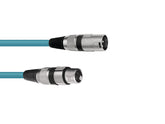 Omnitronic XLR Cable 5M Blue 3 pin Microphone Lead