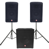 Intimidation PI-115 + SUB15 Active PA Sound System 2.1 Bundle 2800W