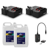 Chauvet DJ Geyser Move RGBA+UV Vertical Fog Machine Bundle inc Fluid