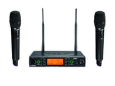 JTS UHF PLL Dual Channel Diversity Handheld Wireless Microphone System with REMOSET and BNC antenna