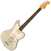Vintage V65 Proshop Unique Guitar - Amber Tint Inca Silver