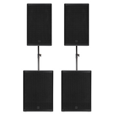 2x RCF NX945A 15" 2100W Lautsprecher mit 2x SUB 8003-AS MK3 18" Subwoofer 2200W inkl. Stangen