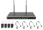 Chord NU4-N Quad UHF système de Microphone sans fil casque à revers école théâtre