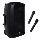 ZZip 12" Battery Portable PA 350W Speaker System inc 2x Wireless Handheld
