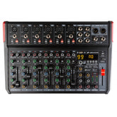 JB Systems LIVE-10 PA-Mixer, kompakt, 10 Eingänge, Studioaufnahme, USB, Bluetooth