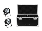 Eurolite Set 2X Akku Ip Par 14 Hcl Quickdmx + Mallette