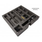 JV Case 2u Rack Drawer Foam Insert for Wireless Microphones, Beltpacks & Accessories