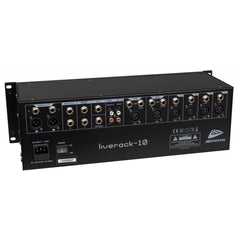 JB Systems LIVERACK-10 Rack PA Mixer 19” 10 Inputs / 7 Channels