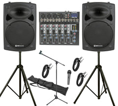 QTX 800 W, 6-Kanal-PA-System mit 12-Zoll-Aktivlautsprechern QTX 800 W, 6-Kanal-PA-System mit 12-Zoll-Aktivlautsprechern