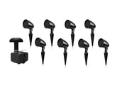 Omnitronic Weatherproof GSUB-8 In-Ground Subwoofer inc 8x Garden Speakers Sound System