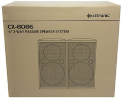Citronic CX-8086 speakers 6.5" 80W pair - white Citronic CX-8086 speakers 6.5" 80W pair - white