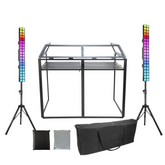 Thor DJ Booth Bundle inc DJS003 stand & 2x LED Pixel Blox Light inc stand