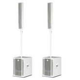 2x RCF Evox 12 White Active Column Speaker Array PA