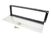 StageCore 19" Security 3U Rack Panel Perspex Cover with Lock Server Flightcase