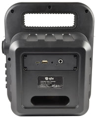 QTX Effect Tragbares Bluetooth-Partylautsprecher-Soundsystem mit Mikrofon QTX Effect Tragbares Bluetooth-Partylautsprecher-Soundsystem mit Mikrofon