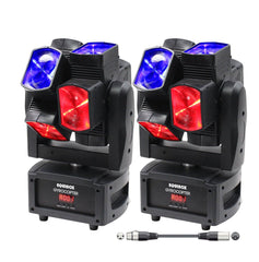 2 x Equinox Gyrocopter Moving Head and DMX Cable 3-Pin