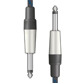 Citronic Braid Guitar Lead Black/Blue 3m