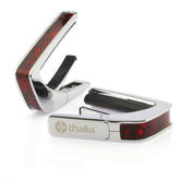 Thalia Chrome Finish Capo With Crimson Paua Inlay