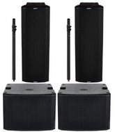 2x dB Technologies INGENIA IG3T 1800w Enceinte Active 2 Voies + 2x SUB915 Caisson de Basses Actif 15" et 2 perches d'enceinte
