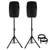 2x Kam RZ12A V3 Active 1000W Speaker DJ Disco Sound System PA Bundle