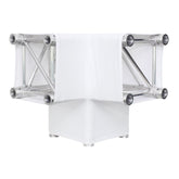 LEDJ Weiße 3-Wege-90-Grad-Eck-Quad-Truss-Hülse/Socke