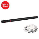 Die tragbare Konfettikanone „Confetti Maker“, 80 cm, Silbermetallic