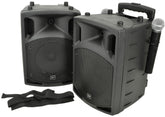 QTX PAV8-UHF PAV Ensemble de sonorisation portable avec micros UHF, haut-parleur Bluetooth et DVD