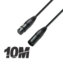 Roar 10M DMX-Kabel XLR-Buchse - XLR-Stecker, schwarz, 110 Ohm, 1000 cm Roar 10M DMX-Kabel XLR-Buchse - XLR-Stecker, schwarz, 110 Ohm, 1000 cm
