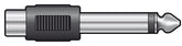 qtx-Adapter 6,3 mm Mono-Klinkenstecker