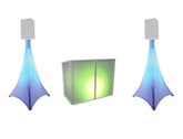 EUROLITE Set AKKU 2x Lampe plate 3 bk + Bar-6 + Supports