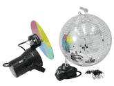 Ensemble boule à facettes Eurolite 30 cm avec Pinspot