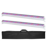 2x Equinox RGB LED Power Batten (White Housing) inc. Carry Bag