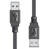 AV:Link USB 2.0 type A plug to type A socket lead 5.0m