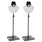 2x Eurolite CAT-80 COB LED Barrel Scanner 80w White inc Stands