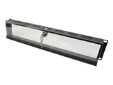 StageCore 19" Security 2U Rack Panel Perspex Cover with Lock Server Flightcase