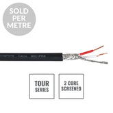 eLumen8 TOUR abgeschirmtes 2-adriges Mikrofonkabel MIC1PRB, Schnittlänge schwarz