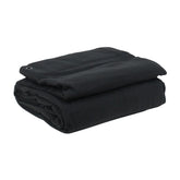 LEDJ 2 x 6m Black Serge Drape Curtain Backdrop