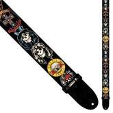 Perri`s 6012 Guns And Roses Poly Strap Skulls