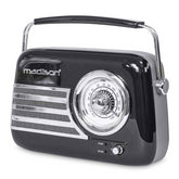 FREESOUND-VR40B Portable Vintage Radio FM Bluetooth Black