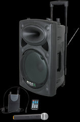 Ibiza Sound 15" 800W Portable Bluetooth PA System + UHF Wireless Mic