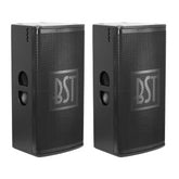 2x BST BMT312 Active 3-Way 12" 800W RMS Speaker Box with DSP & Triple Class D Amplification