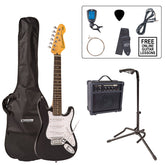 Encore 3/4 Size Electric Guitar Outfit - Gloss Black