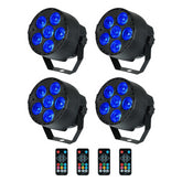 4x Equinox MicroPar Quad 6 x 10W RGBW LED