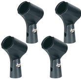 4x Kinsman Mic U Bracket Mic Holder 30mm Clip Black