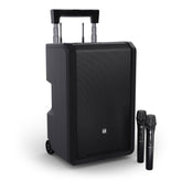 LD Systems ANNY® 10 HHD 2 B6 10" Portable battery-powered Bluetooth® PA System Mixer and 2x Wireless Handheld Microphones