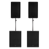 2x RCF SUB 18-AX 18" Active Subwoofer 2200W Bluetooth 2x RCF 912-AX Active Speaker 2100W