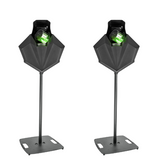 2x Eurolite CAT-80 LED effet de faisceau 80W COB LED baril scanner assistant avec supports