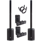 2x Audiophony MOJO1200LINEevo 10" Active Column Speaker Bluetooth 1200W